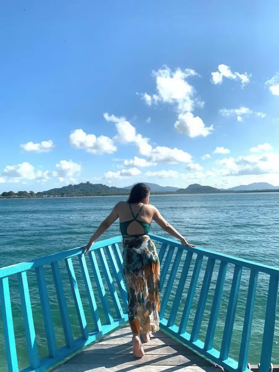 Private balcony of an overwater room with ocean views Adil Waterhouse Resort
